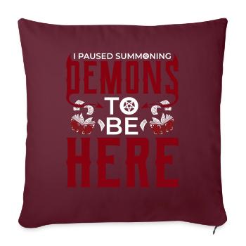 Drôle de culte occulte - Housse de coussin décorative 45 x 45 cm - bordeaux - Devant