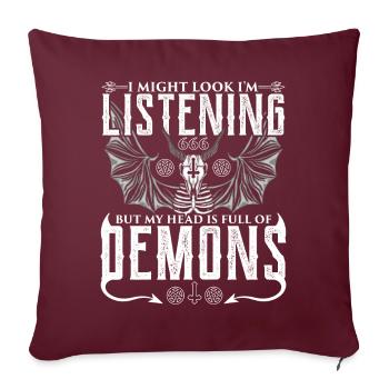 Drôle de culte occulte - Housse de coussin décorative 45 x 45 cm - bordeaux - Devant