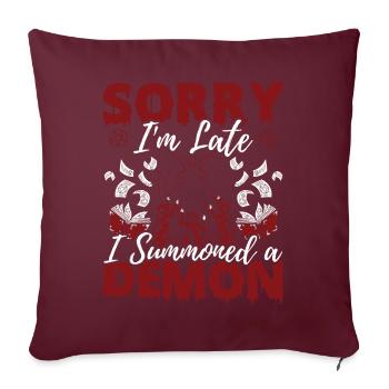 Drôle de culte occulte - Housse de coussin décorative 45 x 45 cm - bordeaux - Devant