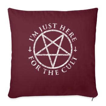 Drôle de pentagramme occulte culte - Housse de coussin décorative 45 x 45 cm - bordeaux - Devant