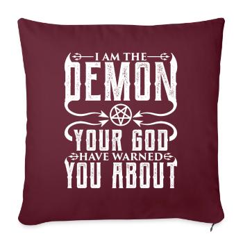 Drôle de culte occulte - Housse de coussin décorative 45 x 45 cm - bordeaux - Devant