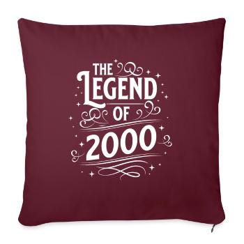 La légende de l’anniversaire de 2000 - Housse de coussin décorative 45 x 45 cm - bordeaux - Devant