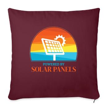 Powered By Solar Panels Photovoltaik - Sofakissenbezug 45 x 45 cm - Burgunderrot - Vorne