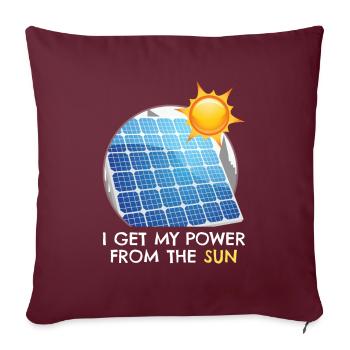 L’énergie solaire photovoltaïque - Housse de coussin décorative 45 x 45 cm - bordeaux - Devant