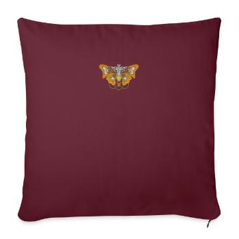 Cyborg Butterfly Esthétique Cyber - Housse de coussin décorative 45 x 45 cm - bordeaux - Devant