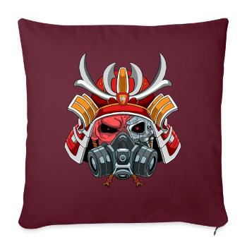 Cyborg Samurai-Krieger Bushido Cyber-Ästhetik - Sofakissenbezug 45 x 45 cm - Burgunderrot - Vorne