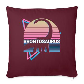 Brontosaurus Dinosaurier Retro - Sofakissenbezug 45 x 45 cm - Burgunderrot - Vorne
