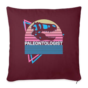 Paléontologue Paléontologie Crâne de dinosaure - Housse de coussin décorative 45 x 45 cm - bordeaux - Devant