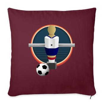 Figurine de football rotative Kickers de football rotatifs - Housse de coussin décorative 45 x 45 cm - bordeaux - Devant