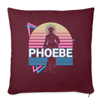 Phoebe Titan Déesse Mythologie grecque antique - Housse de coussin décorative 45 x 45 cm - bordeaux - Devant