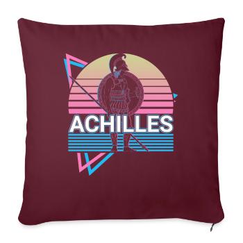 Achille Guerrier grec Grec ancien M - Housse de coussin décorative 45 x 45 cm - bordeaux - Devant