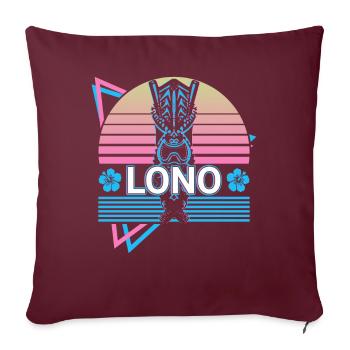 Lono Dieu hawaïen Ancien mythe hawaïen - Housse de coussin décorative 45 x 45 cm - bordeaux - Devant