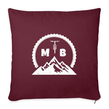 VTT Berg Fahrrad Biker - Housse de coussin décorative 45 x 45 cm - bordeaux - Devant