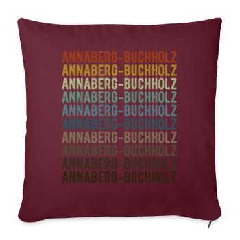 Annaberg-Buchholz Stadt Retro Vintage - Sofakissenbezug 45 x 45 cm - Burgunderrot - Vorne