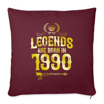 1990 legends born in - Sofakissenbezug 45 x 45 cm - Burgunderrot - Vorne