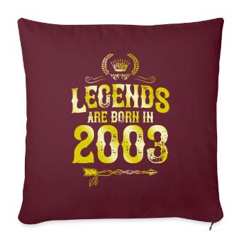 2003 legends born in - Sofakissenbezug 45 x 45 cm - Burgunderrot - Vorne
