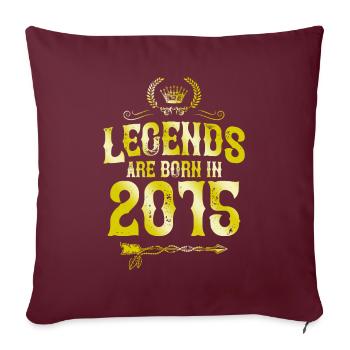 Légendes 2015 nées en - Housse de coussin décorative 45 x 45 cm - bordeaux - Devant