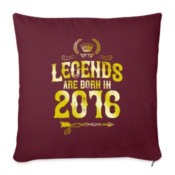 Légendes 2016 nées en - Housse de coussin décorative 45 x 45 cm - bordeaux - Devant