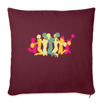 Cheerleading Retro Cheerleader - Sofakissenbezug 45 x 45 cm - Burgunderrot - Vorne