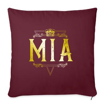 Mia - Sofakissenbezug 45 x 45 cm - Burgunderrot - Vorne