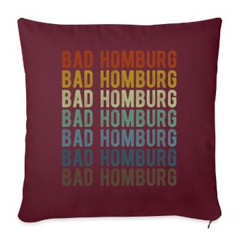 Bad Homburg City Rétro Vintage - Housse de coussin décorative 45 x 45 cm - bordeaux - Devant