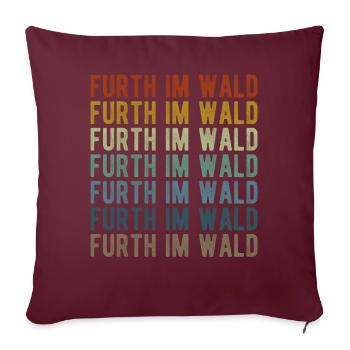 Furth im Wald City Retro Vintage - Housse de coussin décorative 45 x 45 cm - bordeaux - Devant