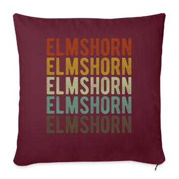 Elmshorn Stadt Retro Vintage - Sofakissenbezug 45 x 45 cm - Burgunderrot - Vorne