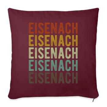 Eisenach Stadt Retro Vintage - Sofakissenbezug 45 x 45 cm - Burgunderrot - Vorne