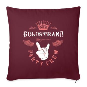 Équipe de fête Golden Sands - Housse de coussin décorative 45 x 45 cm - bordeaux - Devant