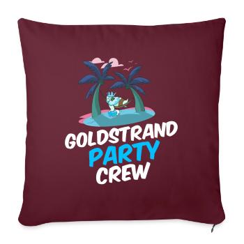 Équipe de fête Golden Sands - Housse de coussin décorative 45 x 45 cm - bordeaux - Devant