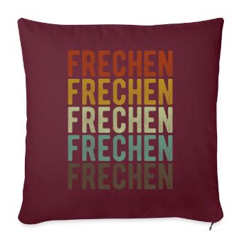 Cheeky City Retro Vintage - Housse de coussin décorative 45 x 45 cm - bordeaux - Devant