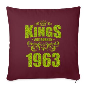 kings are born 1963 - Sofakissenbezug 45 x 45 cm - Burgunderrot - Vorne