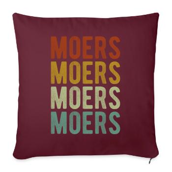 Moers Stadt Retro Vintage - Sofakissenbezug 45 x 45 cm - Burgunderrot - Vorne