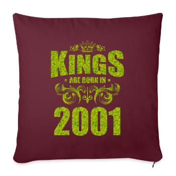 kings are born 2001 - Sofakissenbezug 45 x 45 cm - Burgunderrot - Vorne