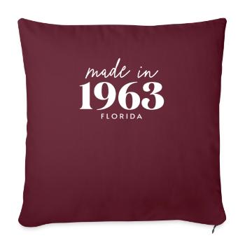 Made 1963 in Florida. Cute Birthday Party - Sofakissenbezug 45 x 45 cm - Burgunderrot - Vorne