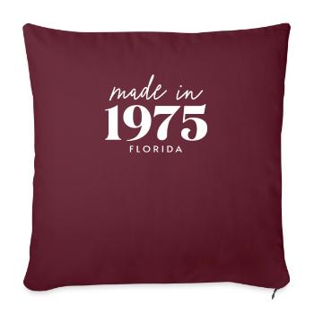 Made 1975 in Florida. Cute Birthday Party - Sofakissenbezug 45 x 45 cm - Burgunderrot - Vorne