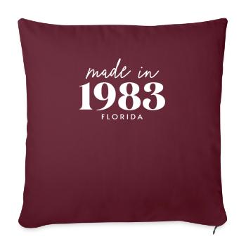 Made 1983 in Florida. Cute Birthday Party - Sofakissenbezug 45 x 45 cm - Burgunderrot - Vorne
