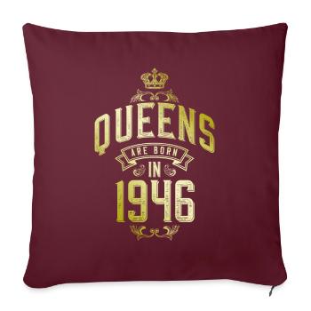 Queens born in 1946 - Sofakissenbezug 45 x 45 cm - Burgunderrot - Vorne
