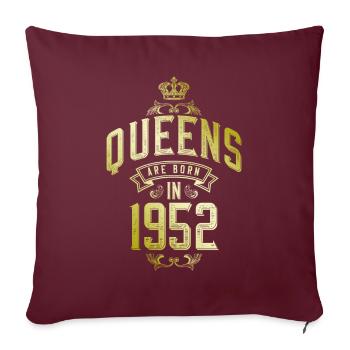 Queens born in 1952 - Sofakissenbezug 45 x 45 cm - Burgunderrot - Vorne