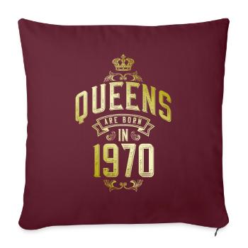 Queens born in 1970 - Sofakissenbezug 45 x 45 cm - Burgunderrot - Vorne
