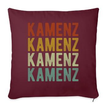Kamenz Stadt Retro Vintage - Sofakissenbezug 45 x 45 cm - Burgunderrot - Vorne