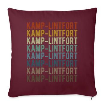 Kamp-Lintfort Stadt Retro Vintage - Sofakissenbezug 45 x 45 cm - Burgunderrot - Vorne