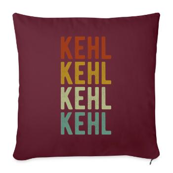 Kehl Stadt Retro Vintage - Sofakissenbezug 45 x 45 cm - Burgunderrot - Vorne