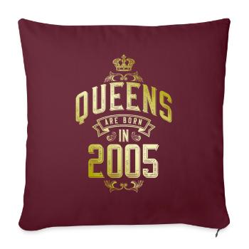 Queens born in 2005 - Sofakissenbezug 45 x 45 cm - Burgunderrot - Vorne