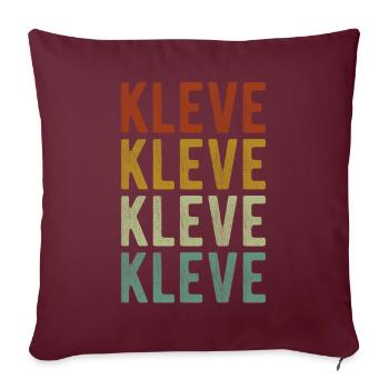 Kleve Stadt Retro Vintage - Sofakissenbezug 45 x 45 cm - Burgunderrot - Vorne
