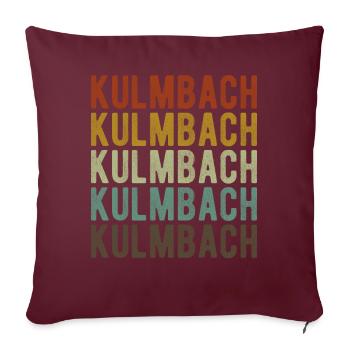 Kulmbach Stadt Retro Vintage - Sofakissenbezug 45 x 45 cm - Burgunderrot - Vorne