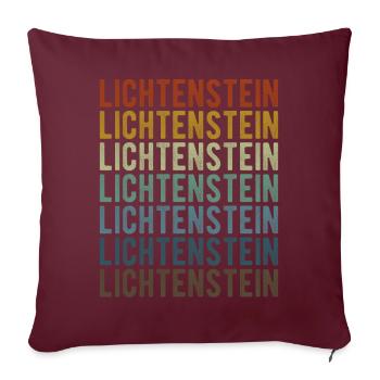 Lichtenstein Stadt Retro Vintage - Sofakissenbezug 45 x 45 cm - Burgunderrot - Vorne