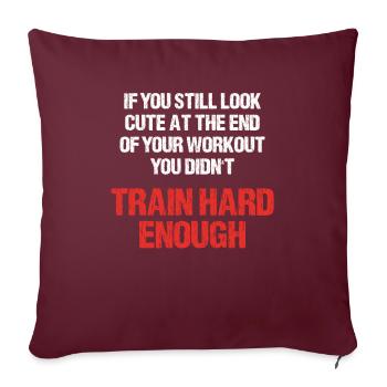 Look Cute n’a pas entraîné assez fort Gym - Housse de coussin décorative 45 x 45 cm - bordeaux - Devant