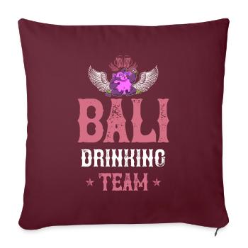 Équipe de boisson de Bali - Housse de coussin décorative 45 x 45 cm - bordeaux - Devant