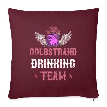 Équipe de boisson Golden Sands - Housse de coussin décorative 45 x 45 cm - bordeaux - Devant